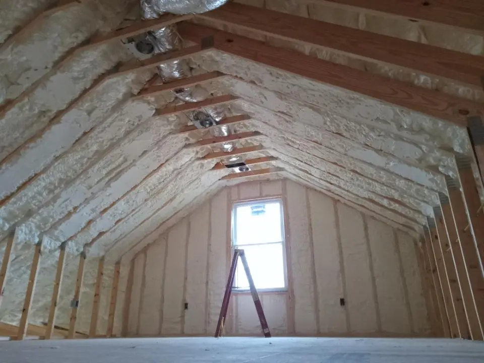 Spray foam roofing application for Crawl Space Insulation project in Boone